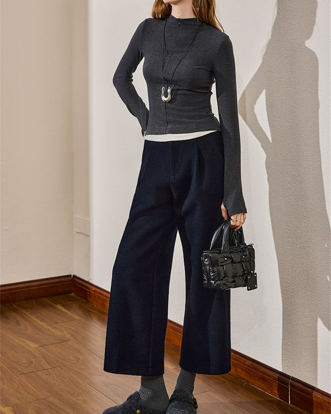 レイジードレープストレートスラックス（パンツ・全1色）