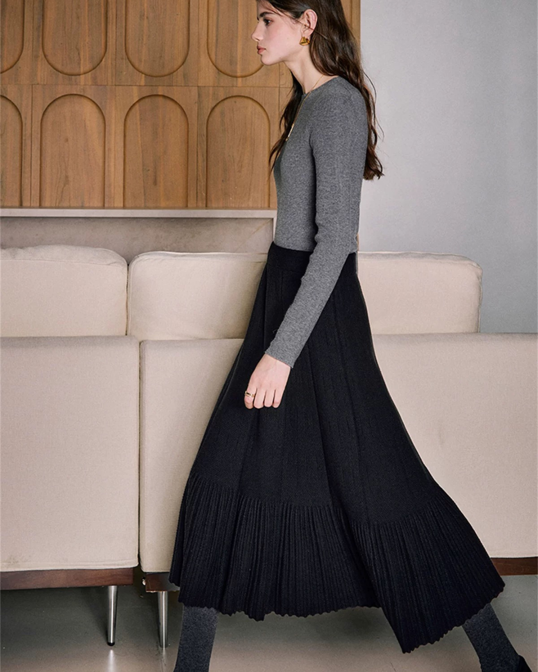 ニットウールスカート（スカート・全1色）