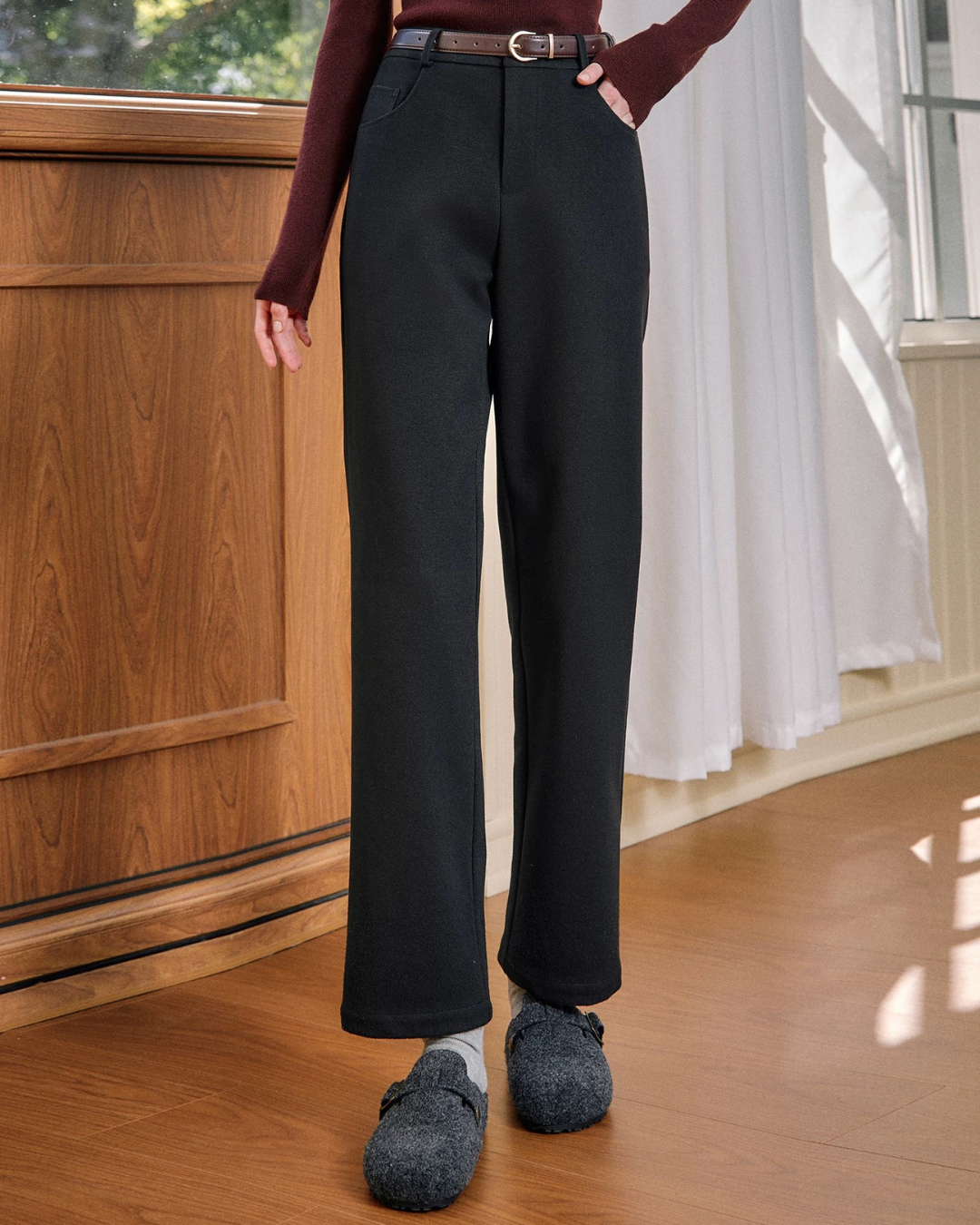 ハイウエストルーズスラックス（パンツ・全1色）