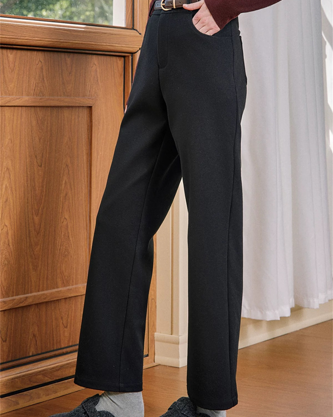 ハイウエストルーズスラックス（パンツ・全1色）