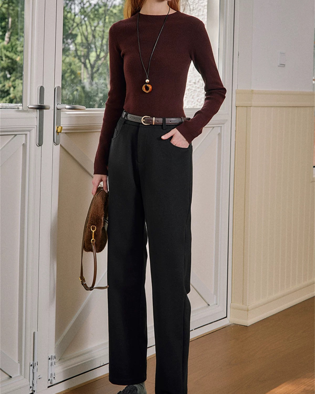 ハイウエストルーズスラックス（パンツ・全1色）