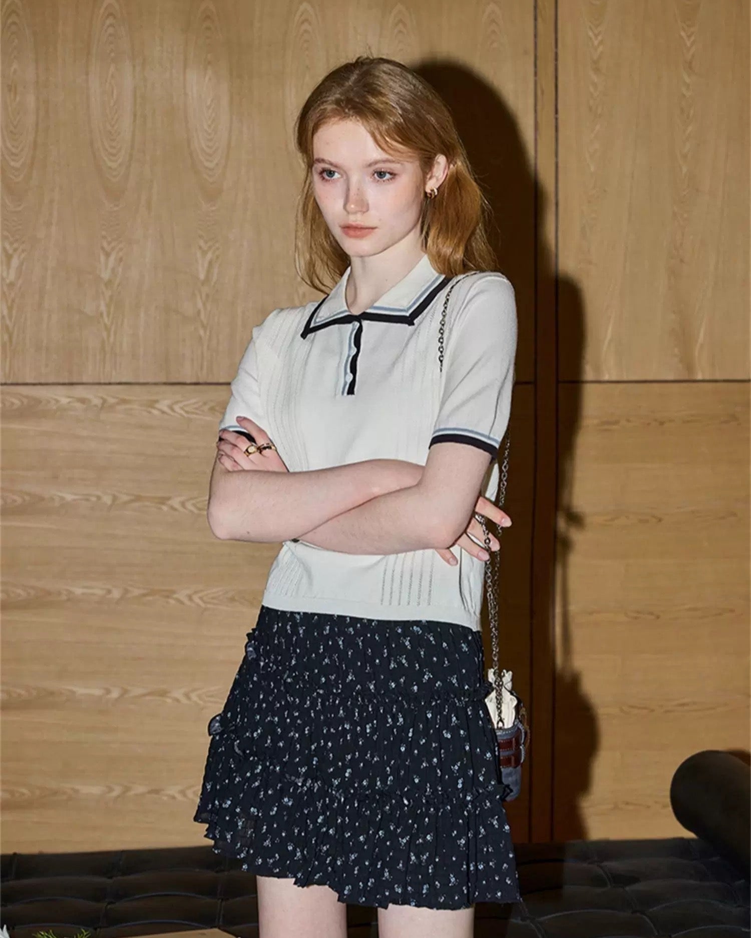 ノーティカルストライブハーフスリーブ（トップス・全1色）