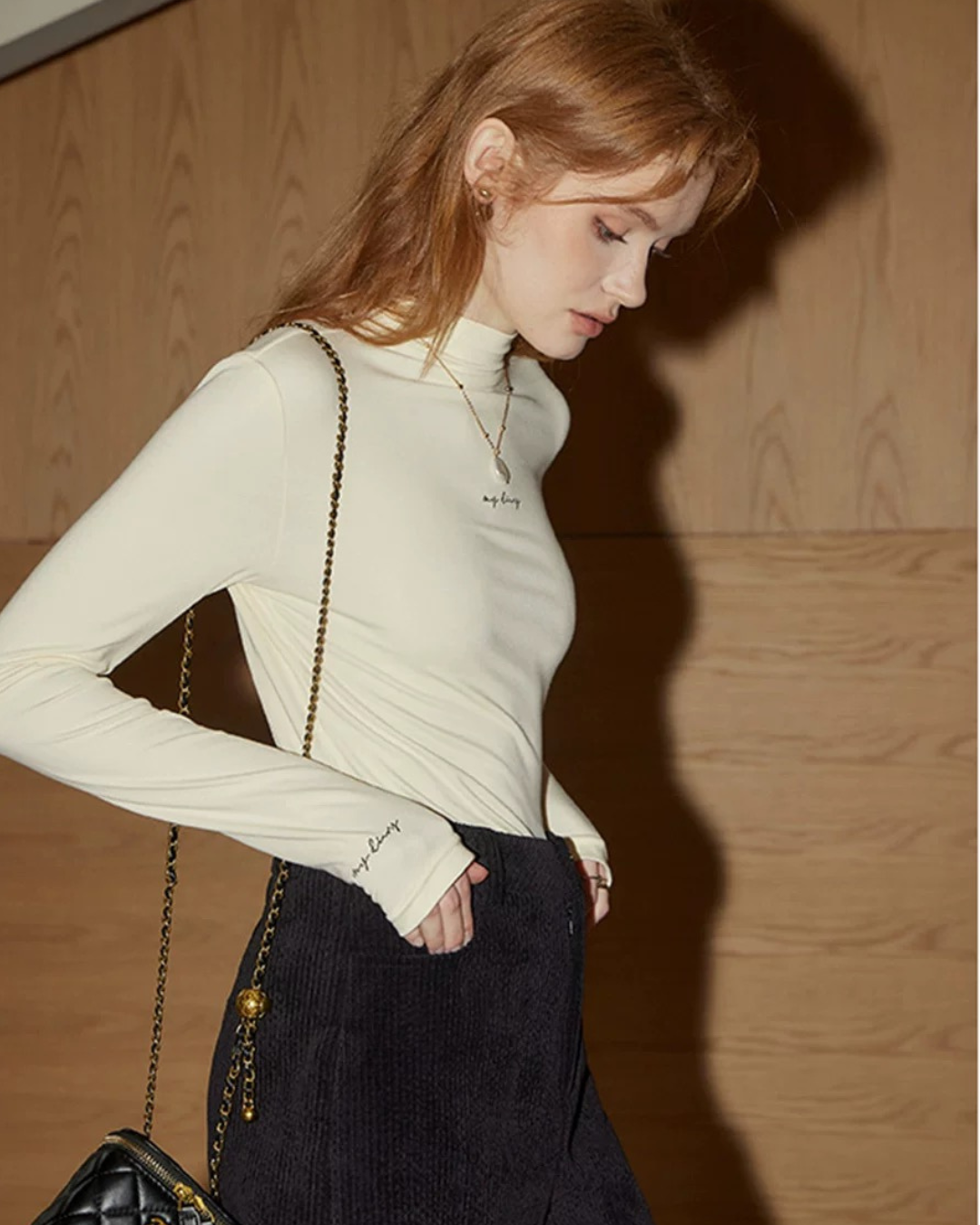 ロングスリーブタートル（トップス・全3色）