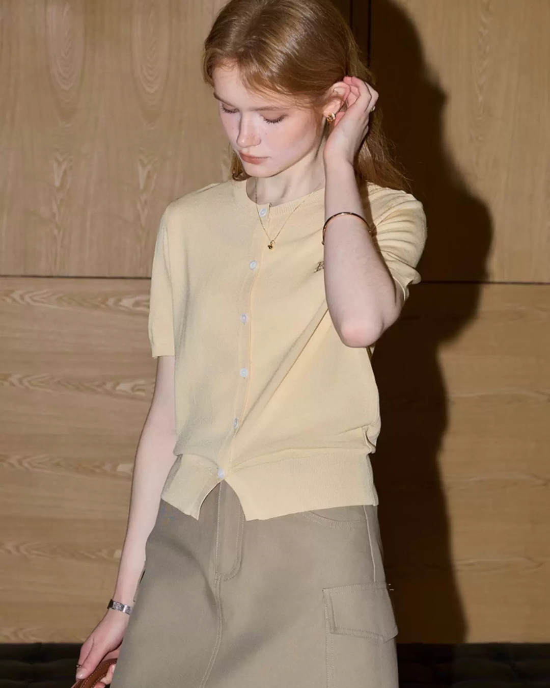 ショートスリーブニット（トップス・全3色）