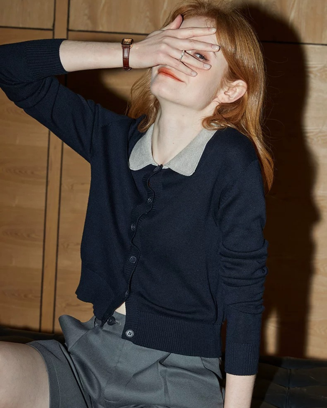 クラシックラペルニット（トップス・全1色）