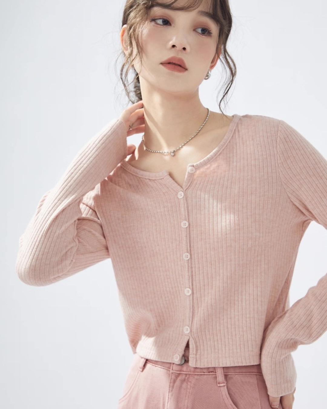 ショートニットセーター（トップス・全3色）