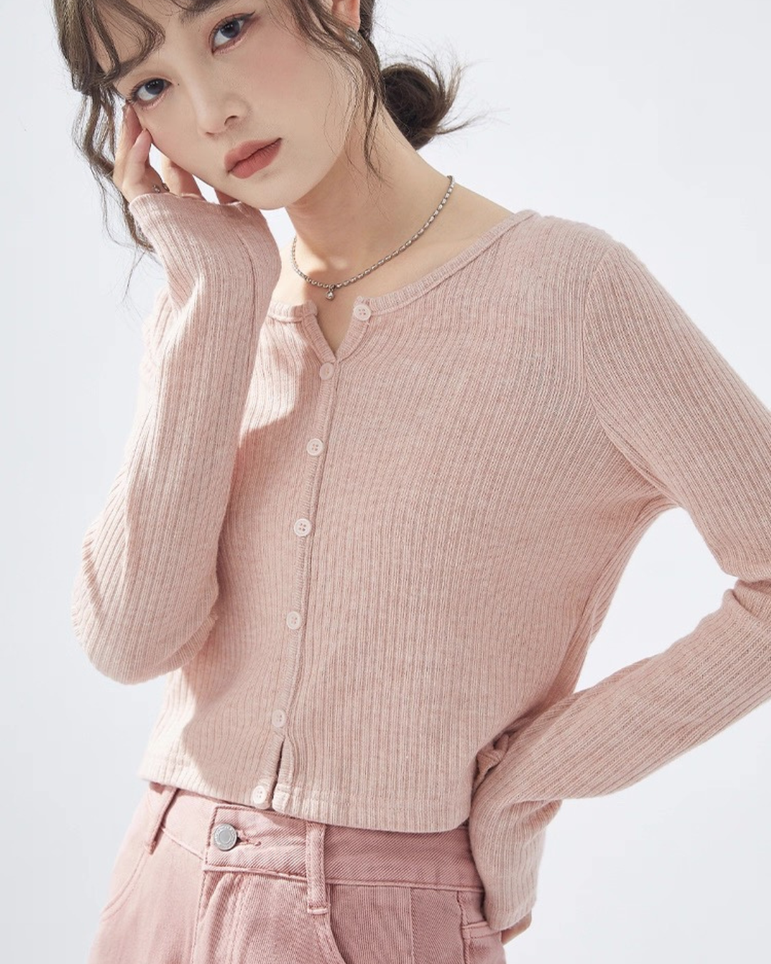 ショートニットセーター（トップス・全3色）