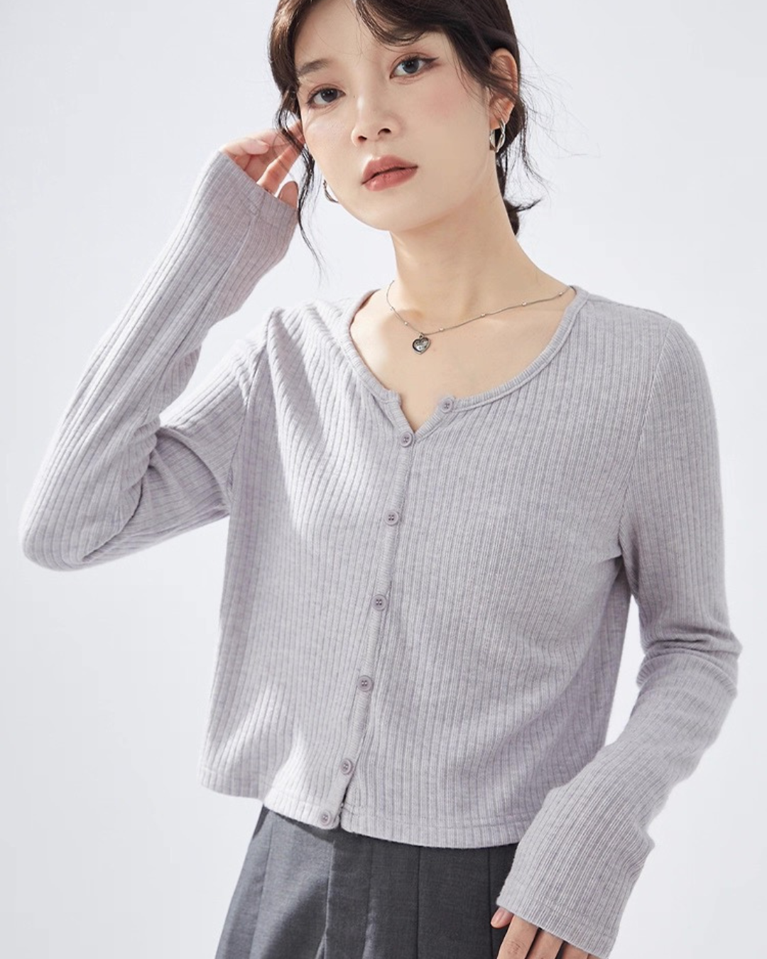 ショートニットセーター（トップス・全3色）