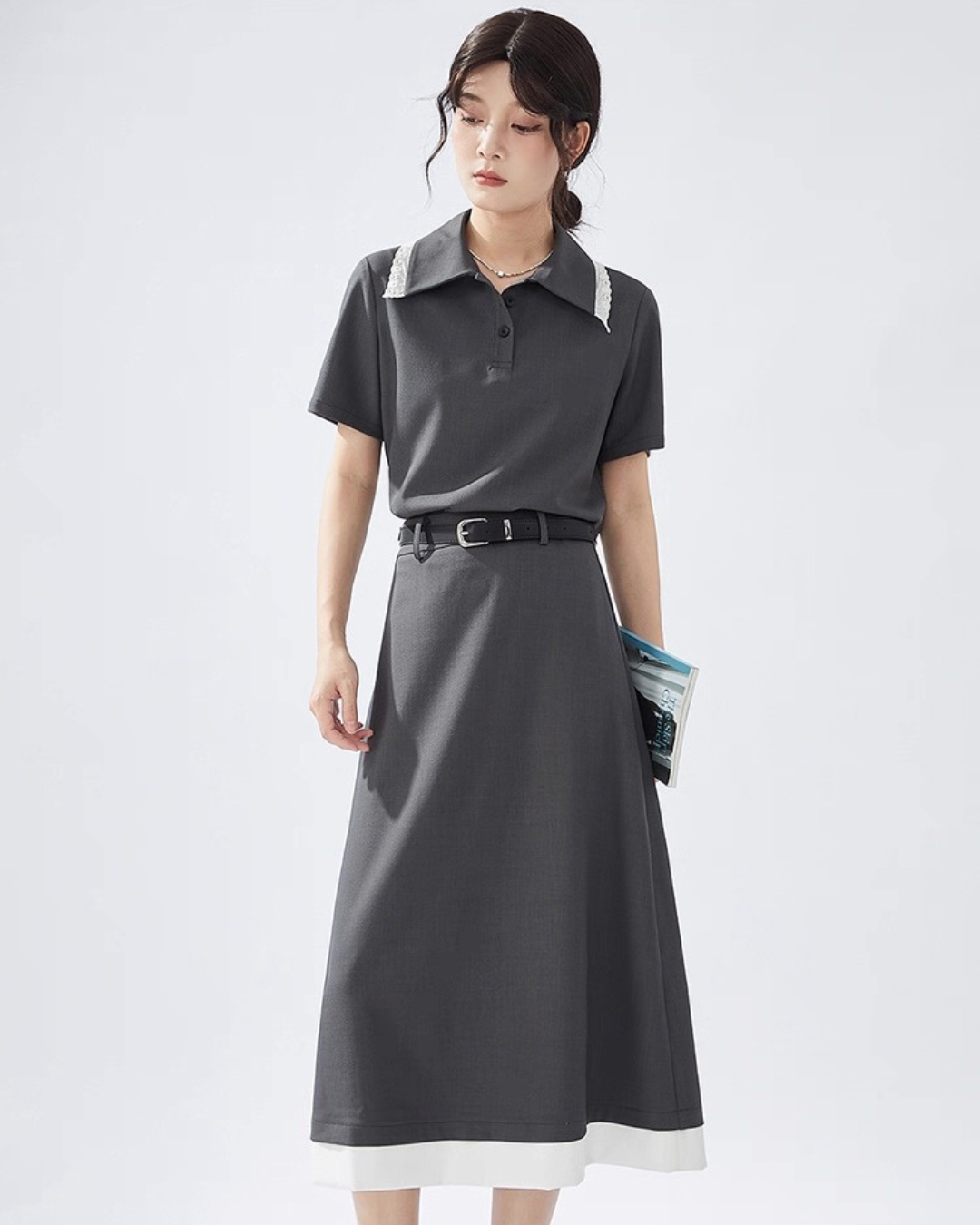 コントラストポロシャツTシャツ（トップス・全1色）