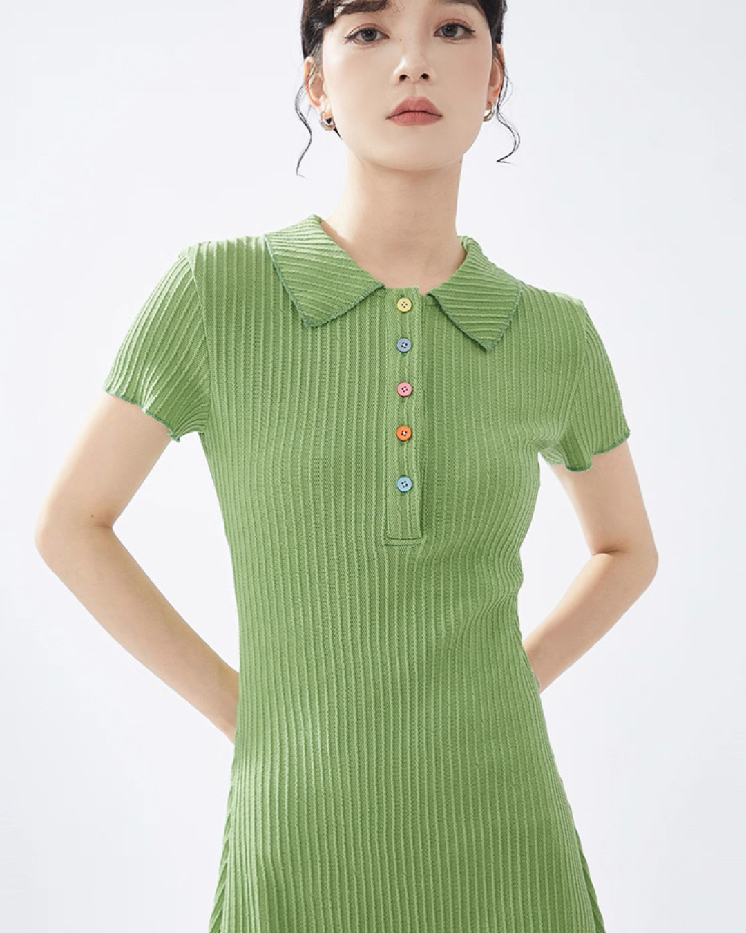 ポロニットワンピース（トップス・全1色）