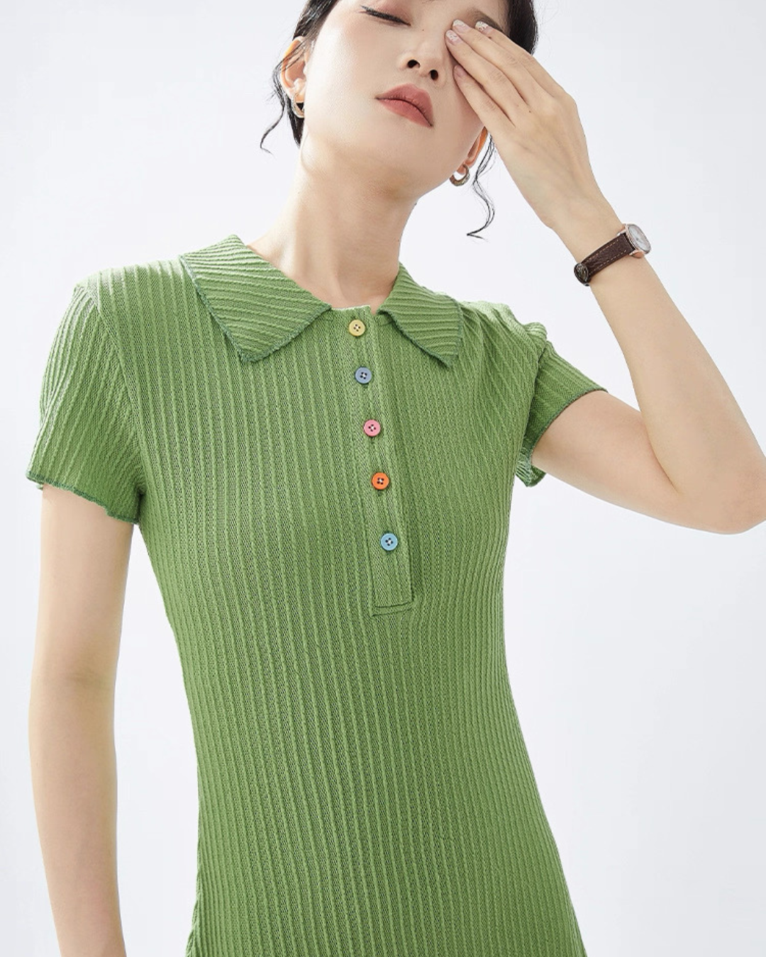 ポロニットワンピース（トップス・全1色）