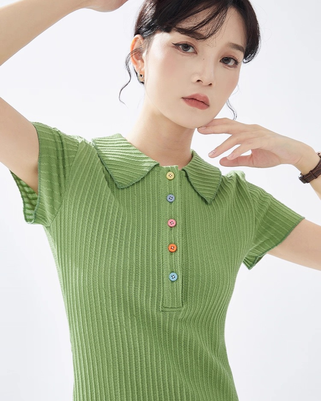 ポロニットワンピース（トップス・全1色）