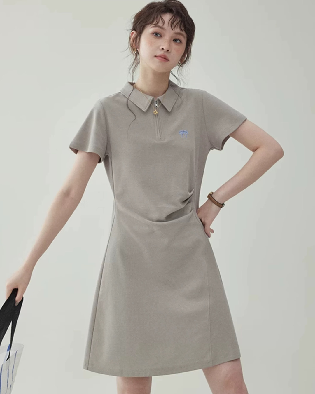 ミドル丈スカートワンピース（ワンピース・全1色）