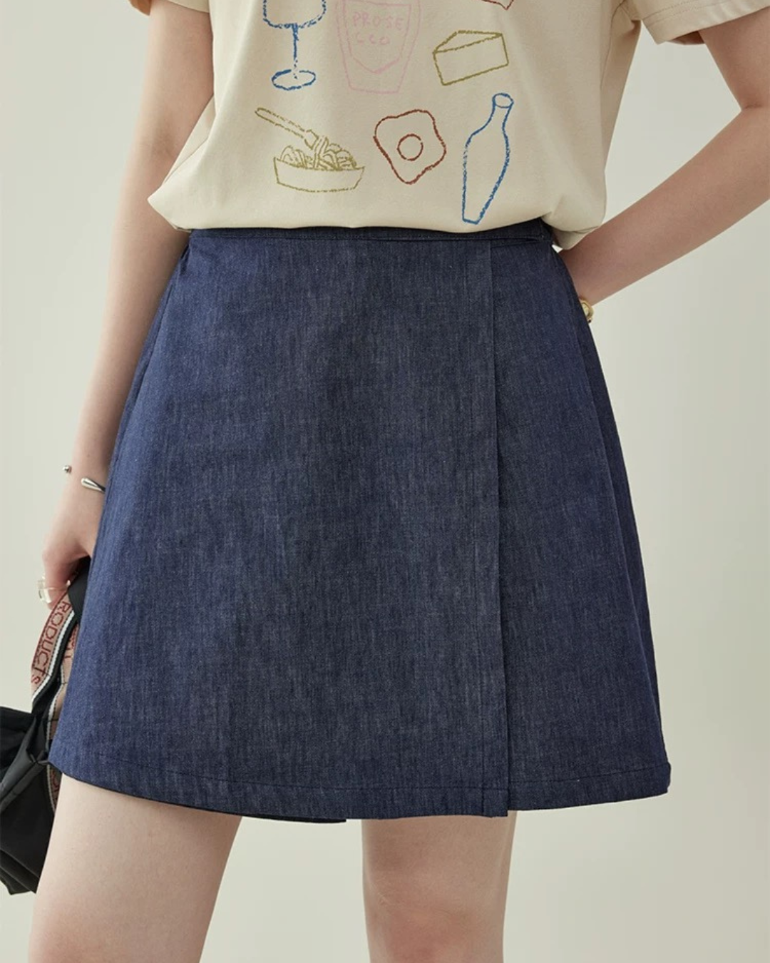 Aラインデニムキュロット（スカート・全1色）