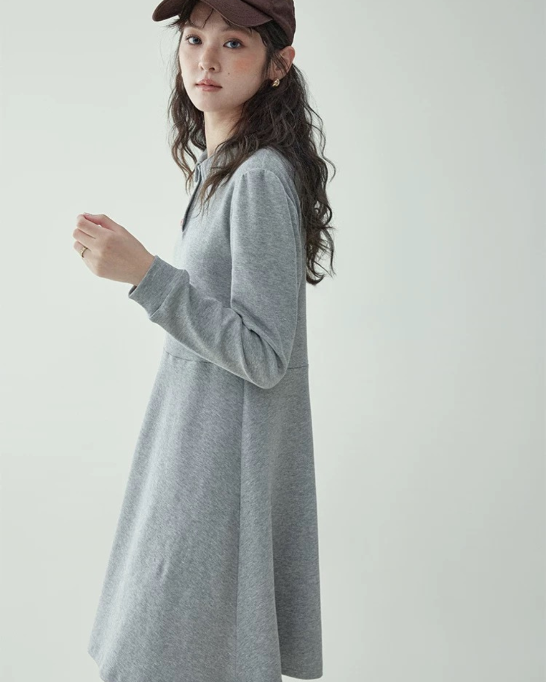 ポロカラースリムワンピース（ワンピース＆セットアップ・全1色）