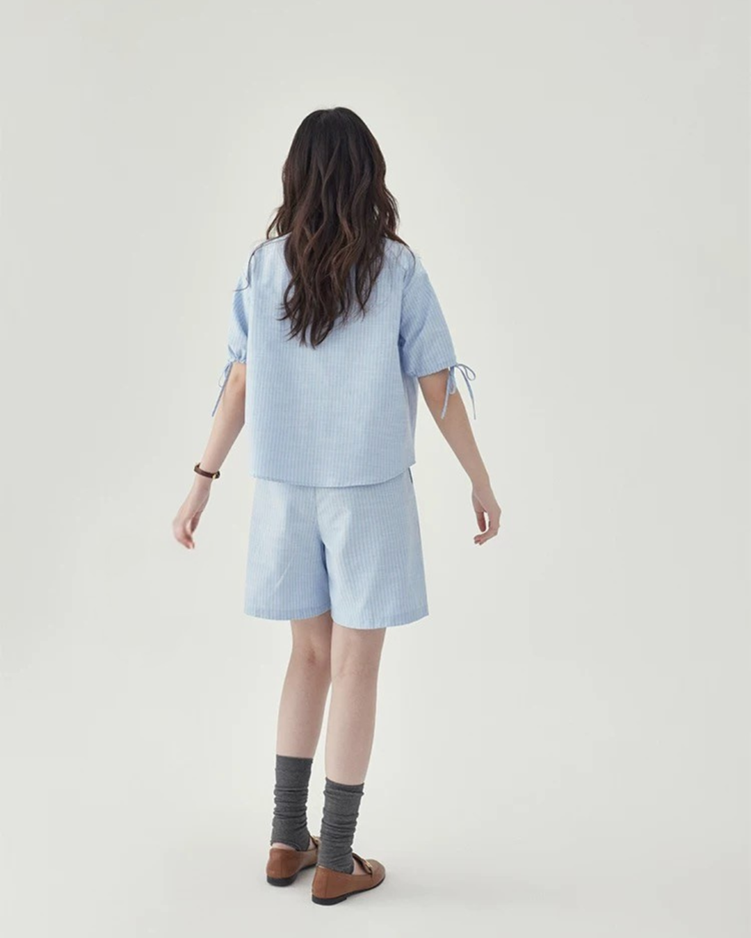 ブルーストライプシャツセット（セットアップ・全1色）