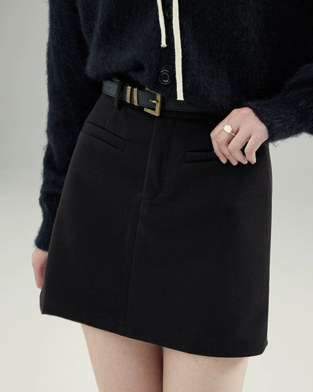 フェイクポケットスーツスカート（スカート・全2色）