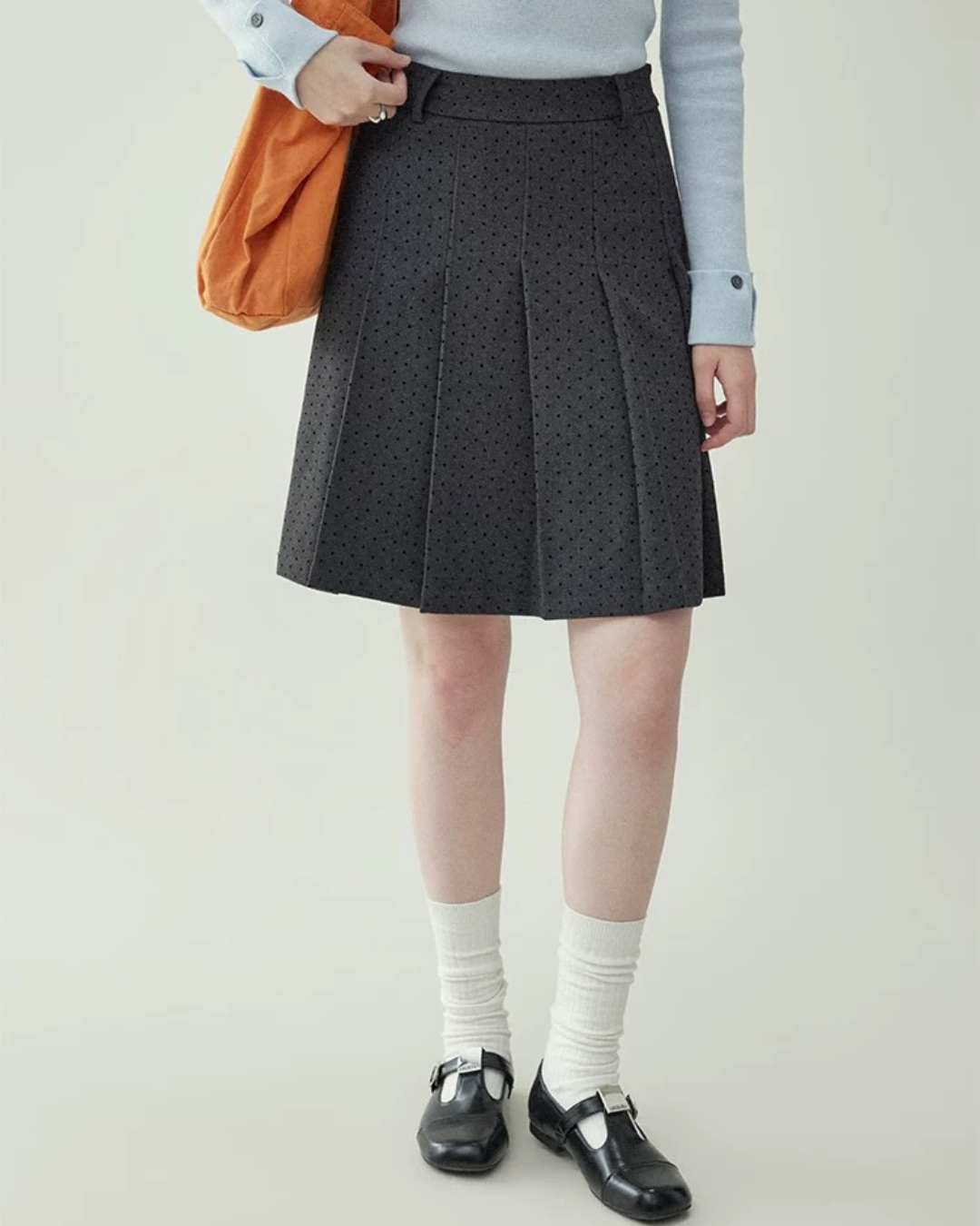 ハイウエストプリーツウールスカート （スカート・全1色）