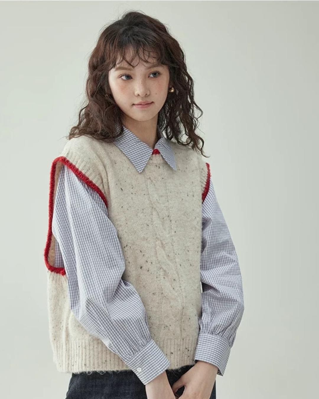 ウールセーターベスト（トップス・全2色）