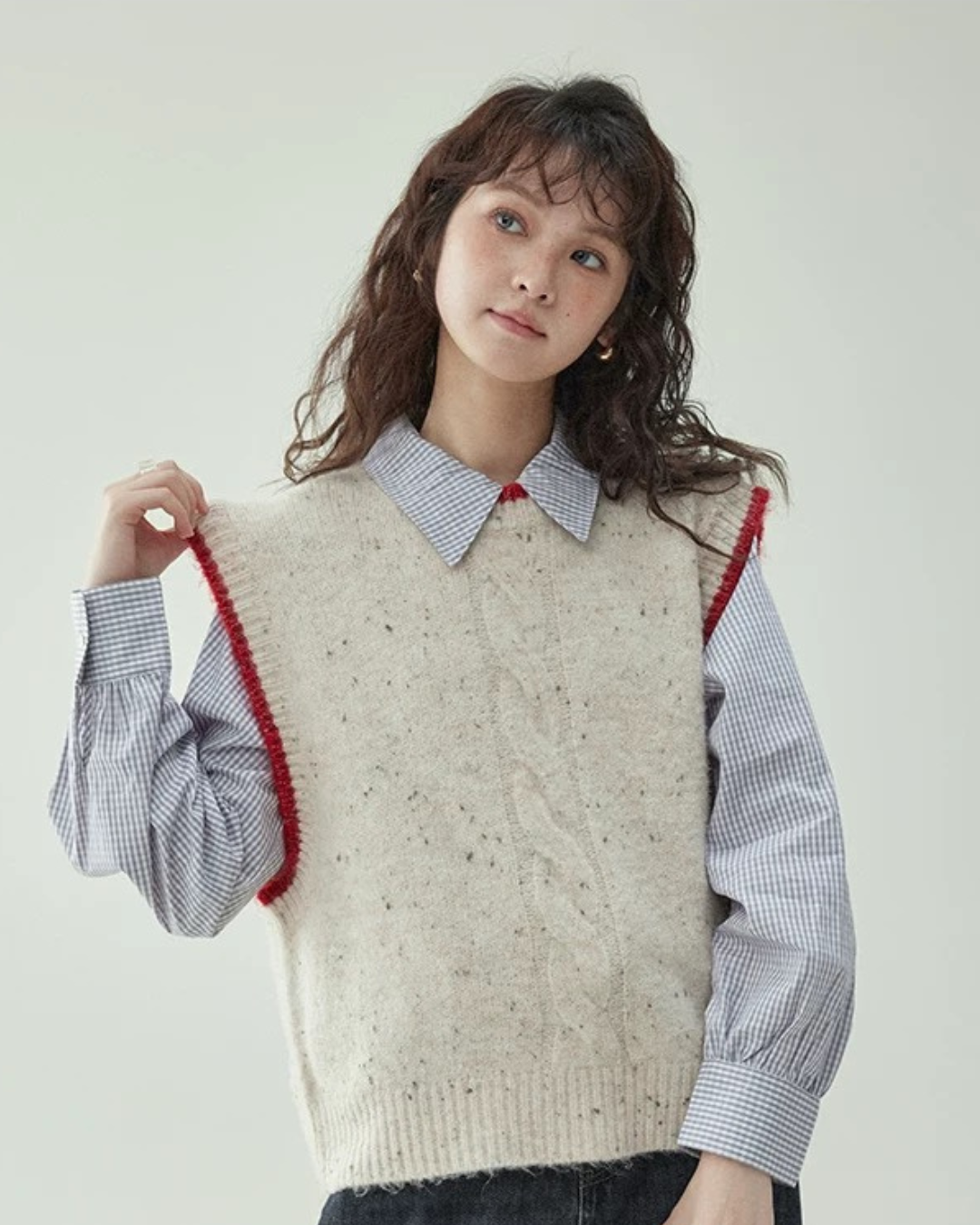 ウールセーターベスト（トップス・全2色）