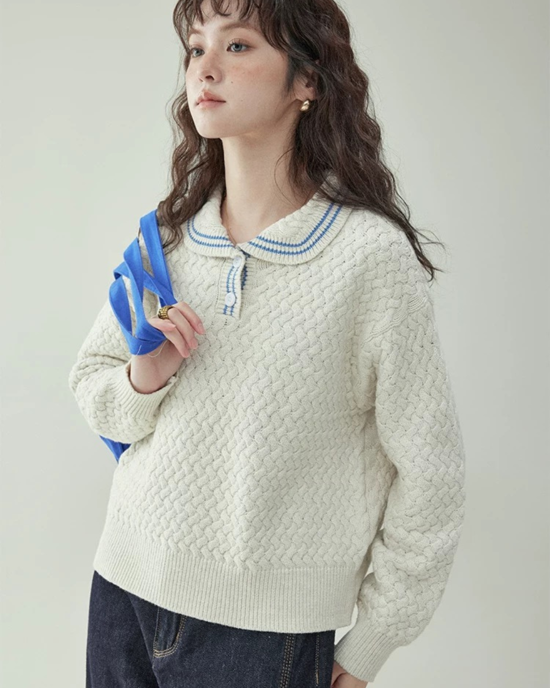 ドールカラーツイストセーター（トップス・全1色）