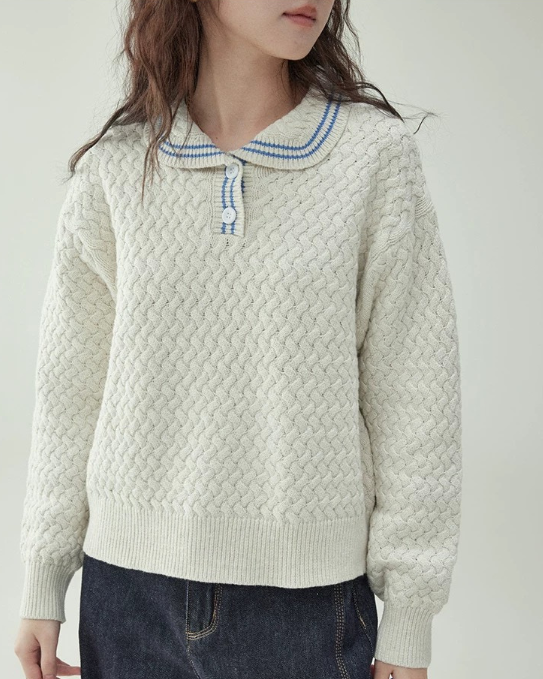 ドールカラーツイストセーター（トップス・全1色）