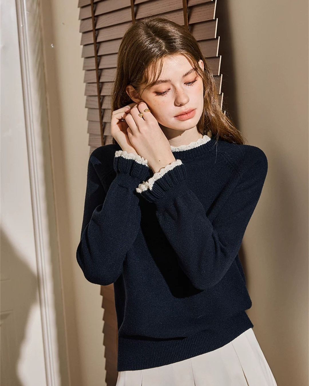 フレンチヴィンテージクルーネック セーター（トップス・全1色）