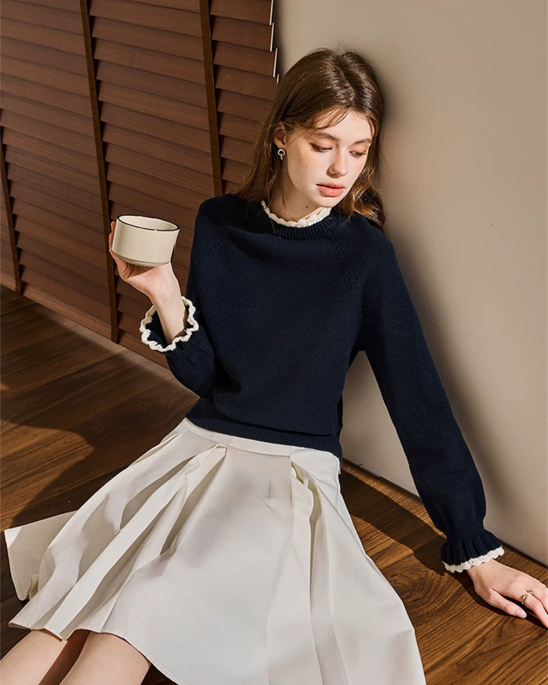 フレンチヴィンテージクルーネック セーター（トップス・全1色）