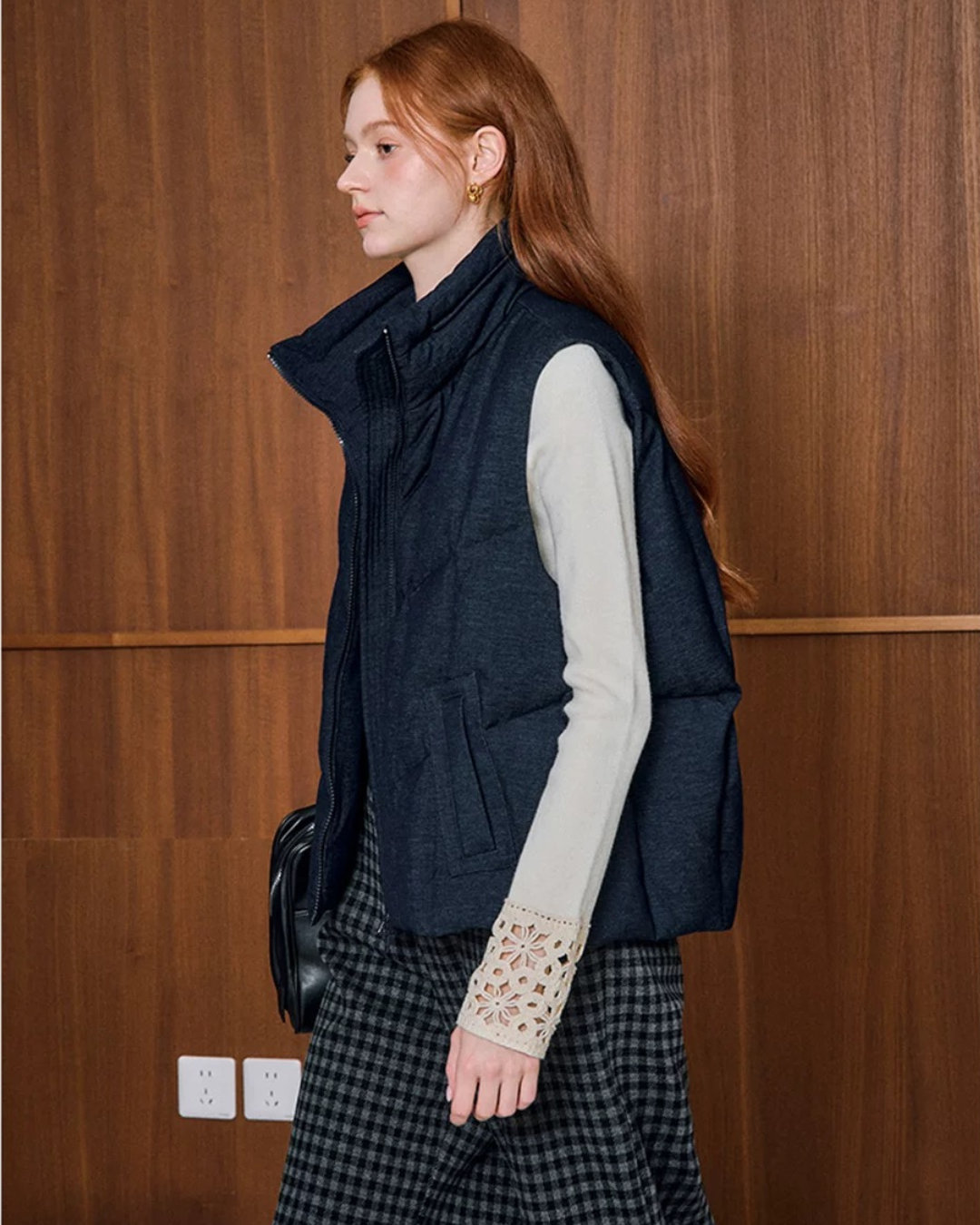 ネイビーダウンベスト（トップス・全1色）