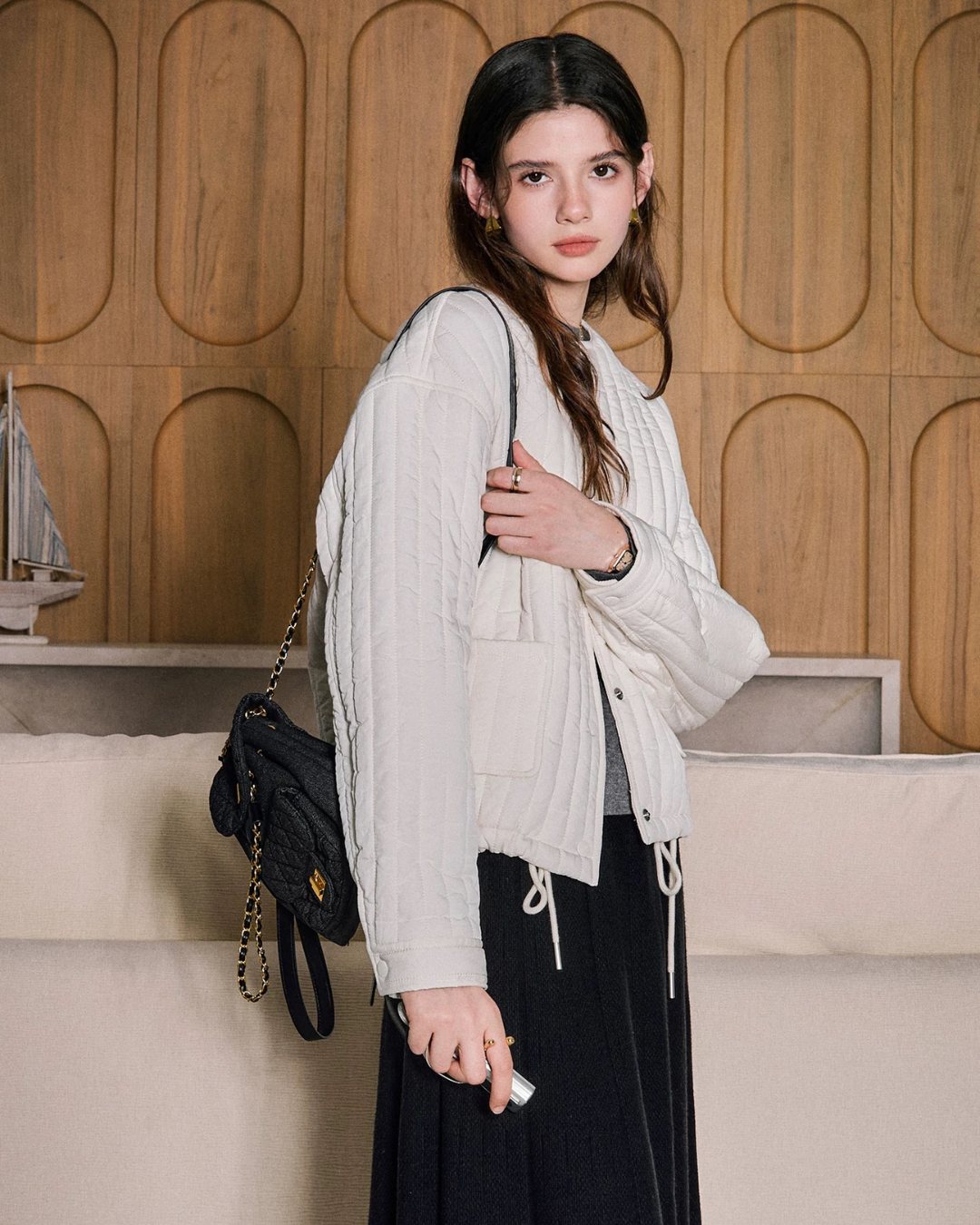 キルティングコットンジャケット（トップス・全2色）