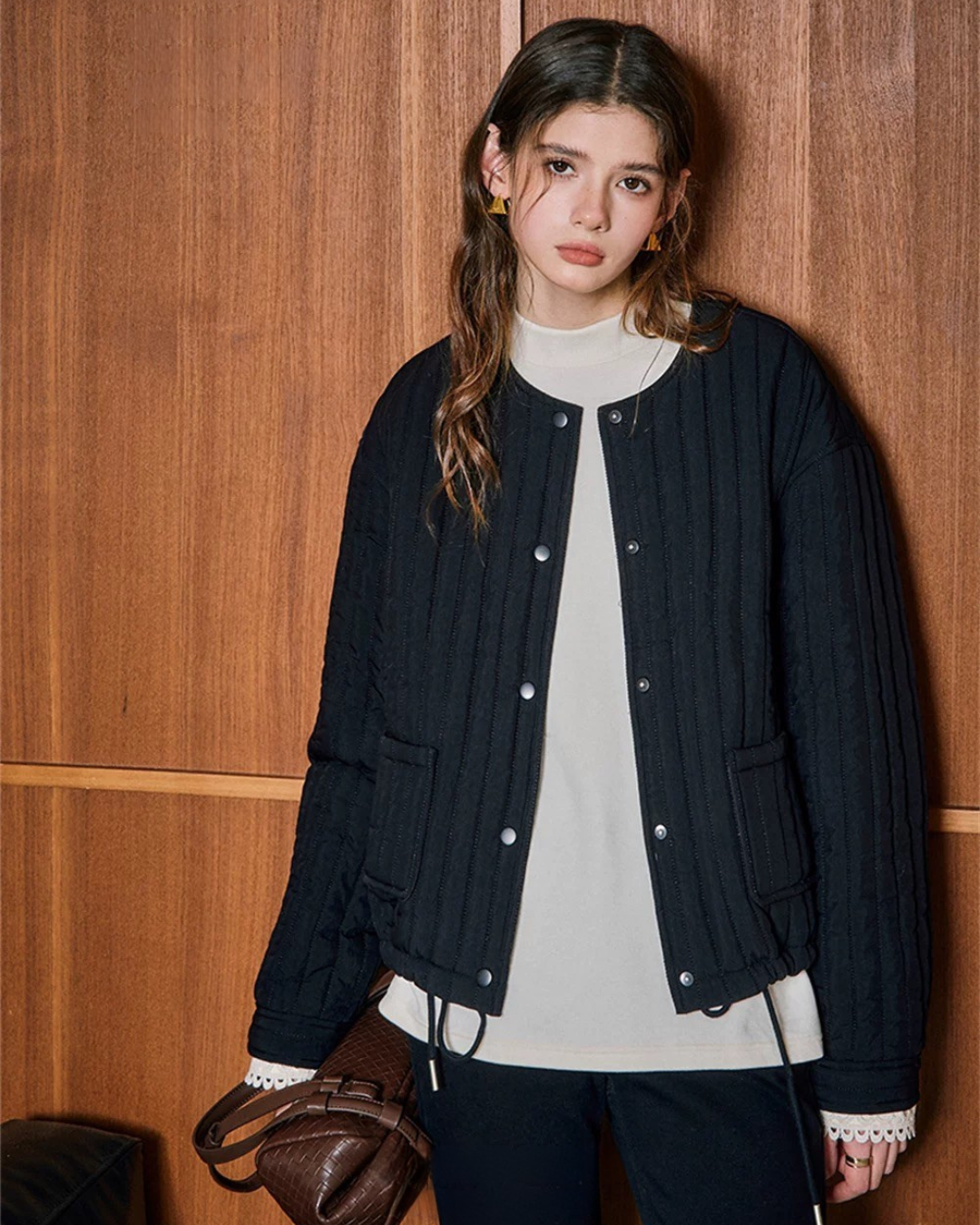 キルティングコットンジャケット（トップス・全2色）