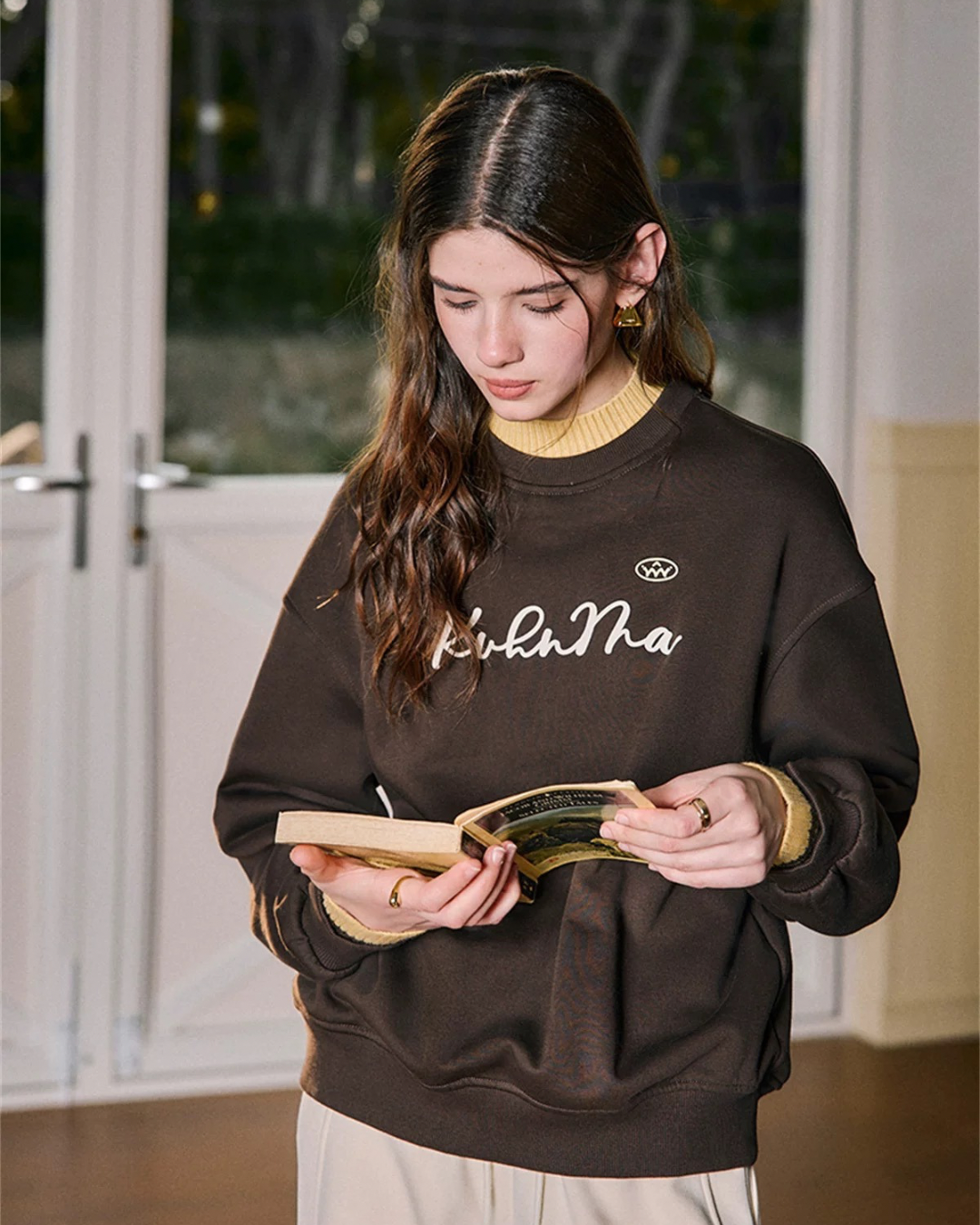 スプライシングスウェットシャツ（トップス・全1色）