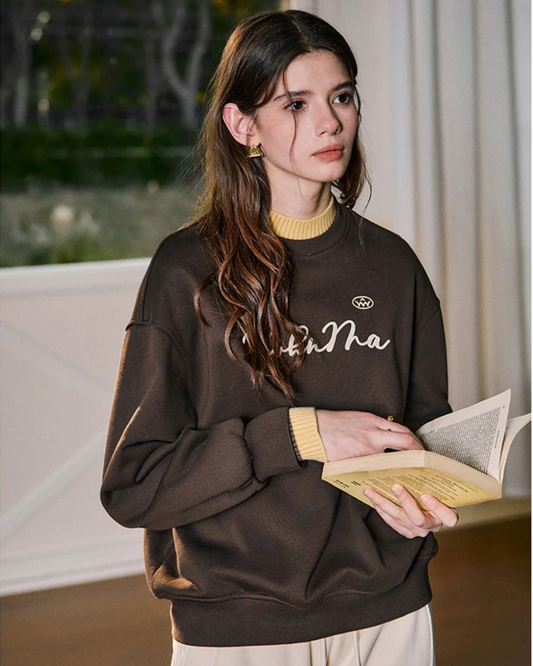 スプライシングスウェットシャツ（トップス・全1色）