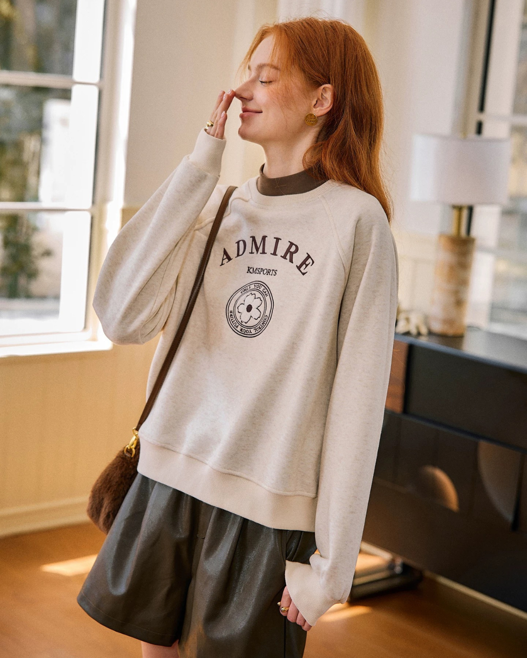 セミタートルネック スウェットシャツ（トップス・全1色）