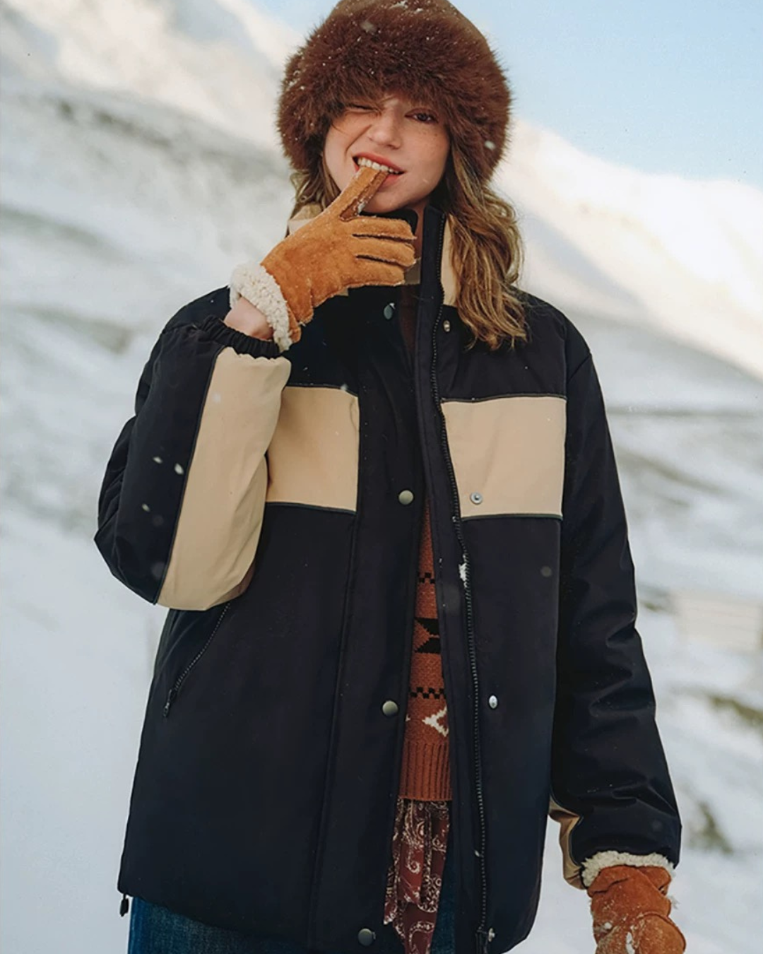 コントラストダウンジャケット（トップス・全1色）