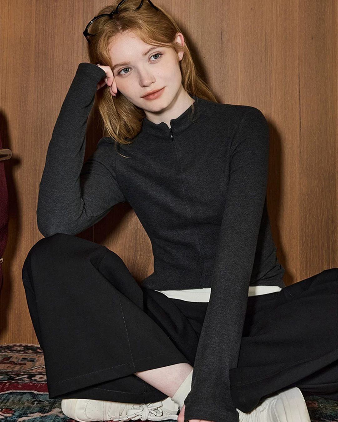 セミタートルネックカーディガン（トップス・全1色）