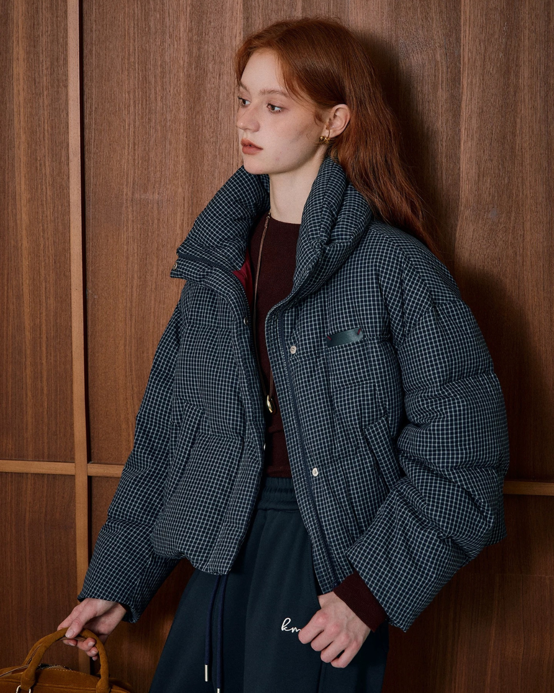 チェック柄ダウンジャケット（トップス・全1色）