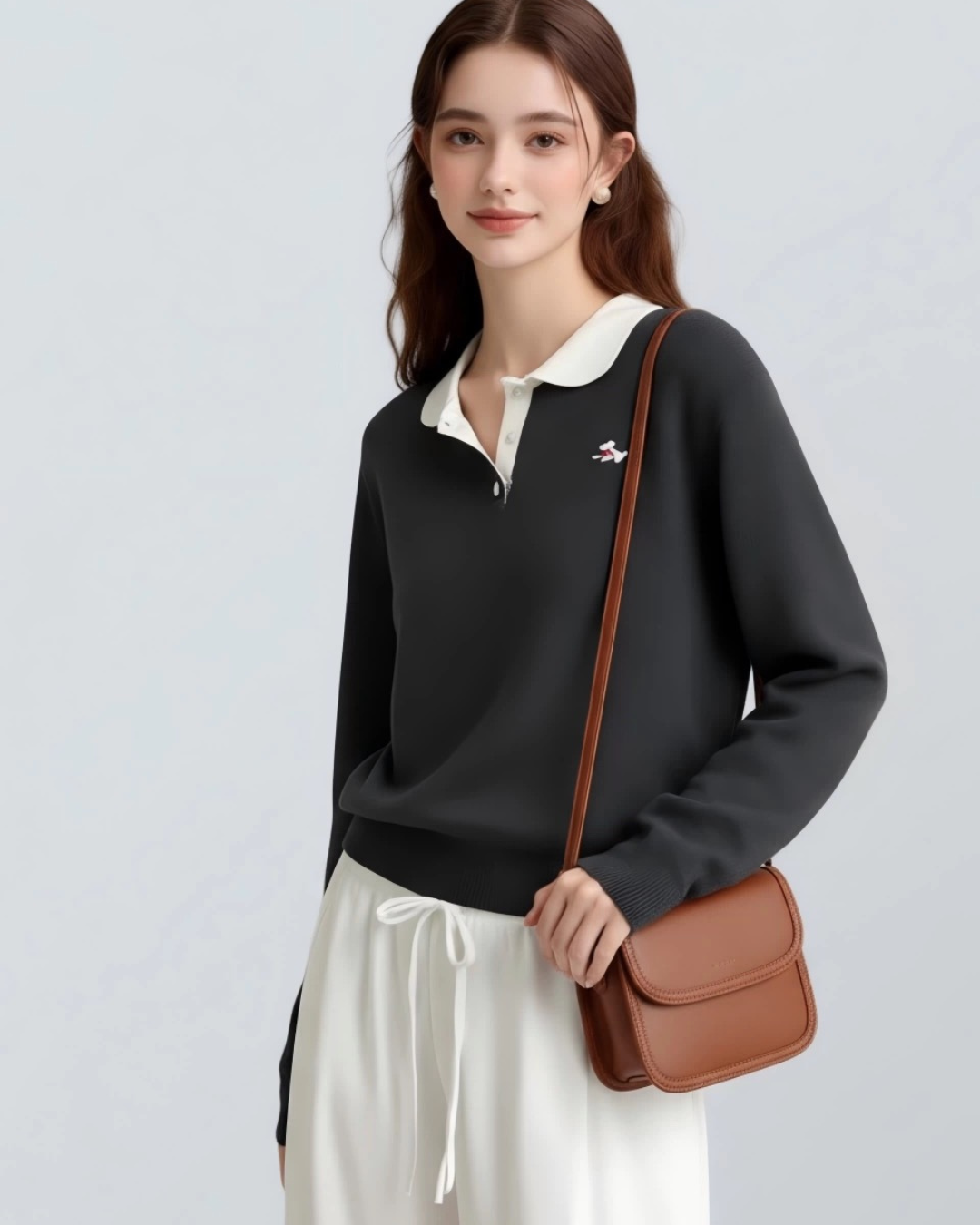 フレンチレトロデザインセーター（トップス・全1色）