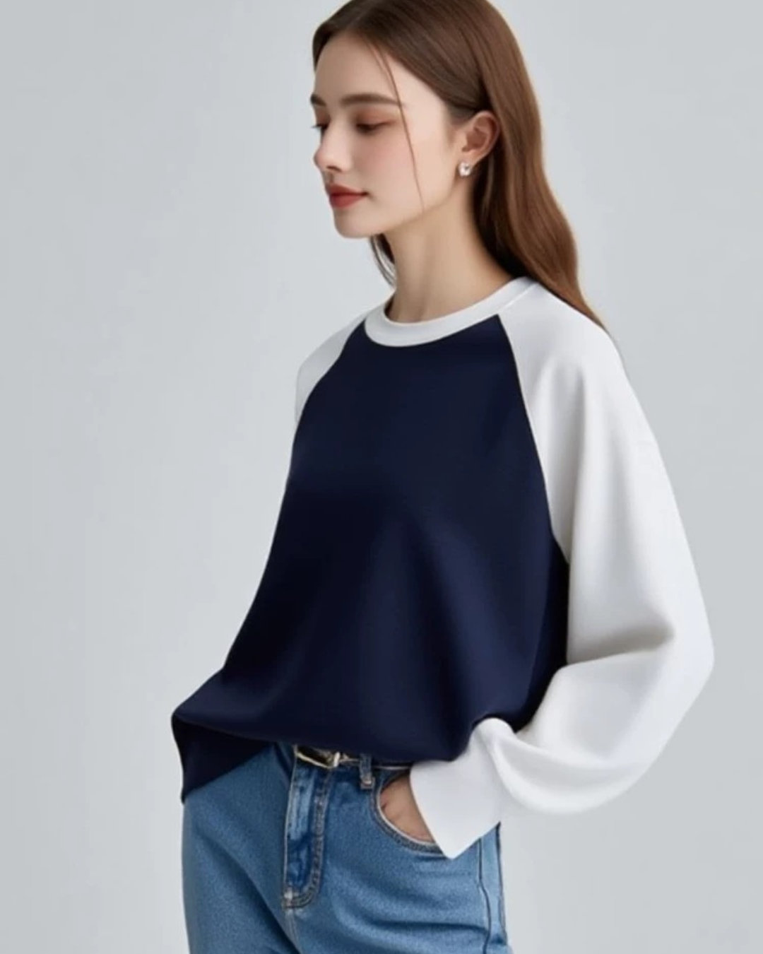 コントラストスウェットシャツ（トップス・全1色）