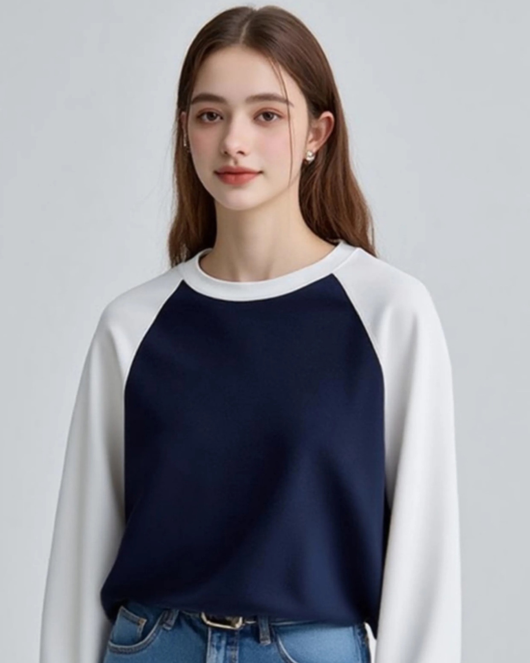 コントラストスウェットシャツ（トップス・全1色）