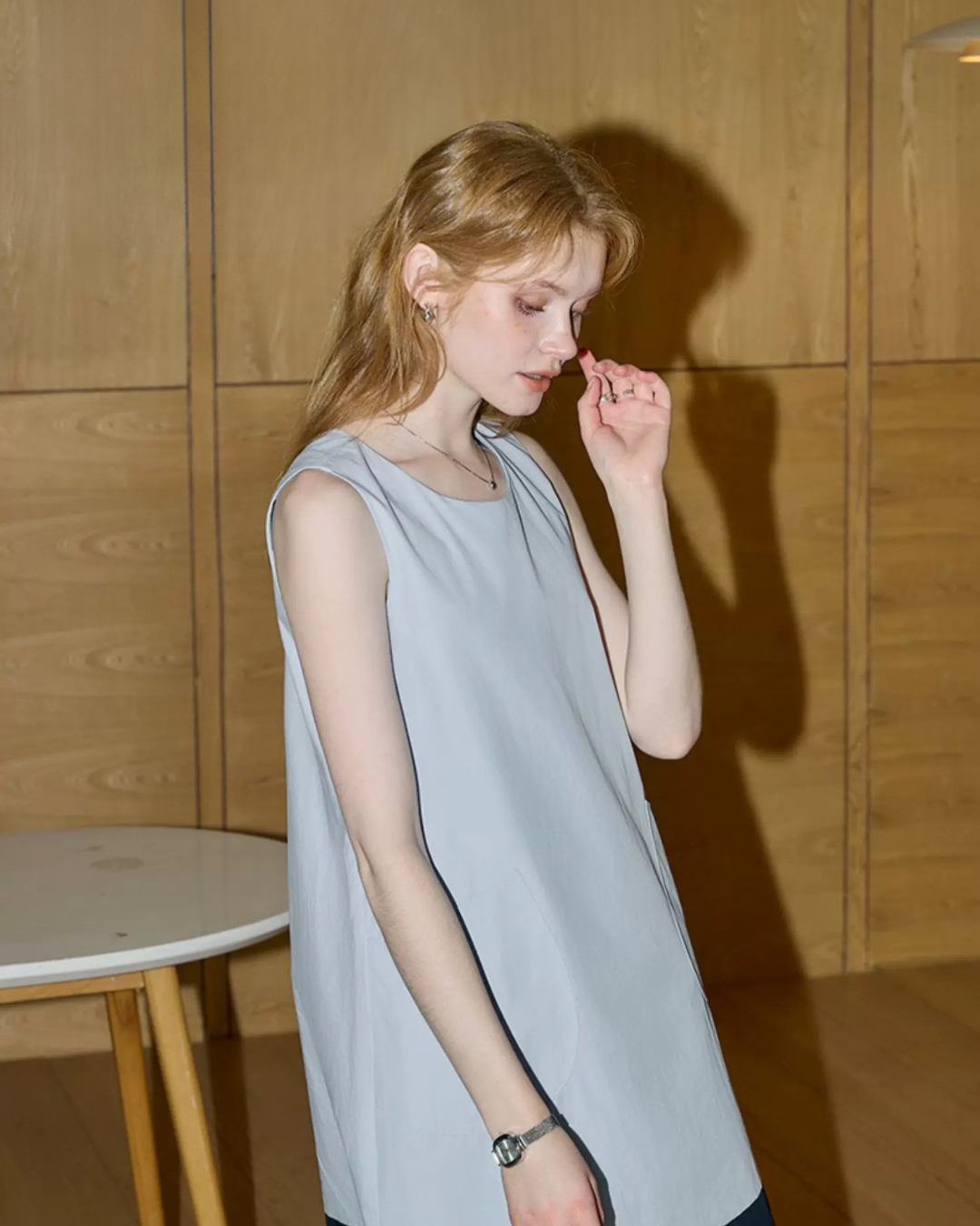 パッチワークノースリーブワンピース（セットアップ・全2色）