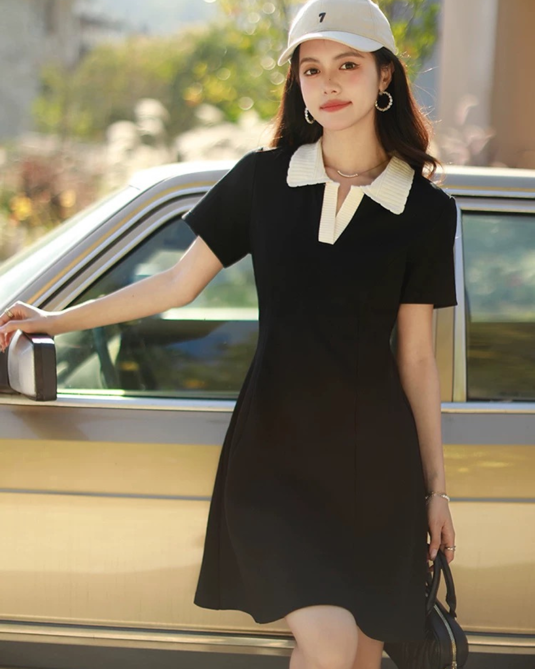 スリムブラックワンピース（セットアップ・全1色）