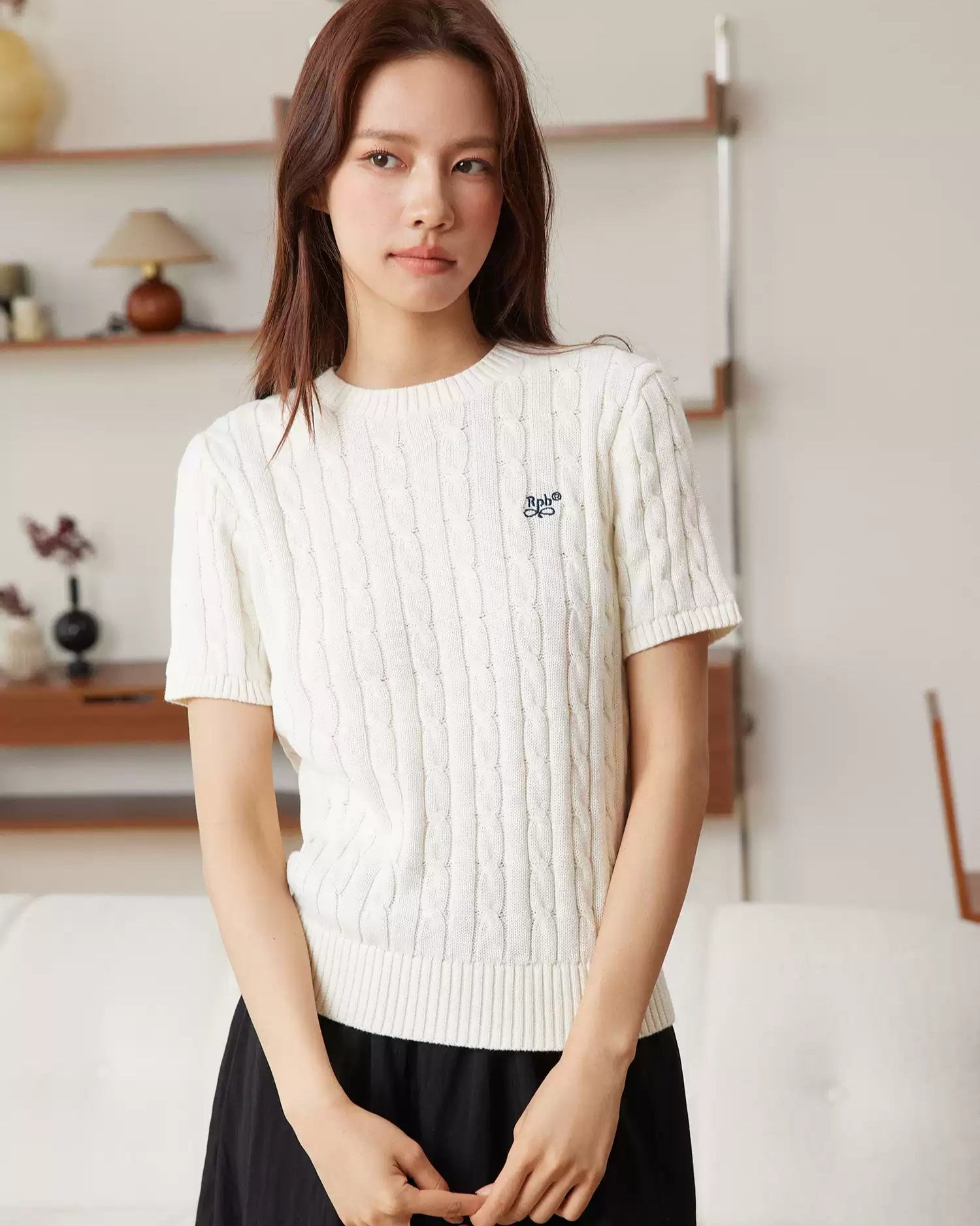 ケーブルテクスチャニット（トップス・全1色）