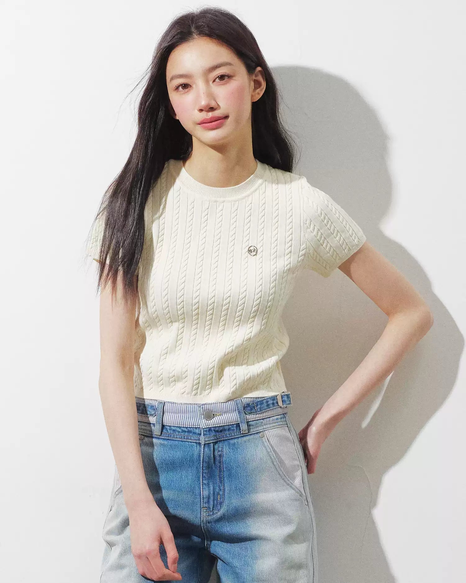 スリムニットセーター（トップス・全2色）