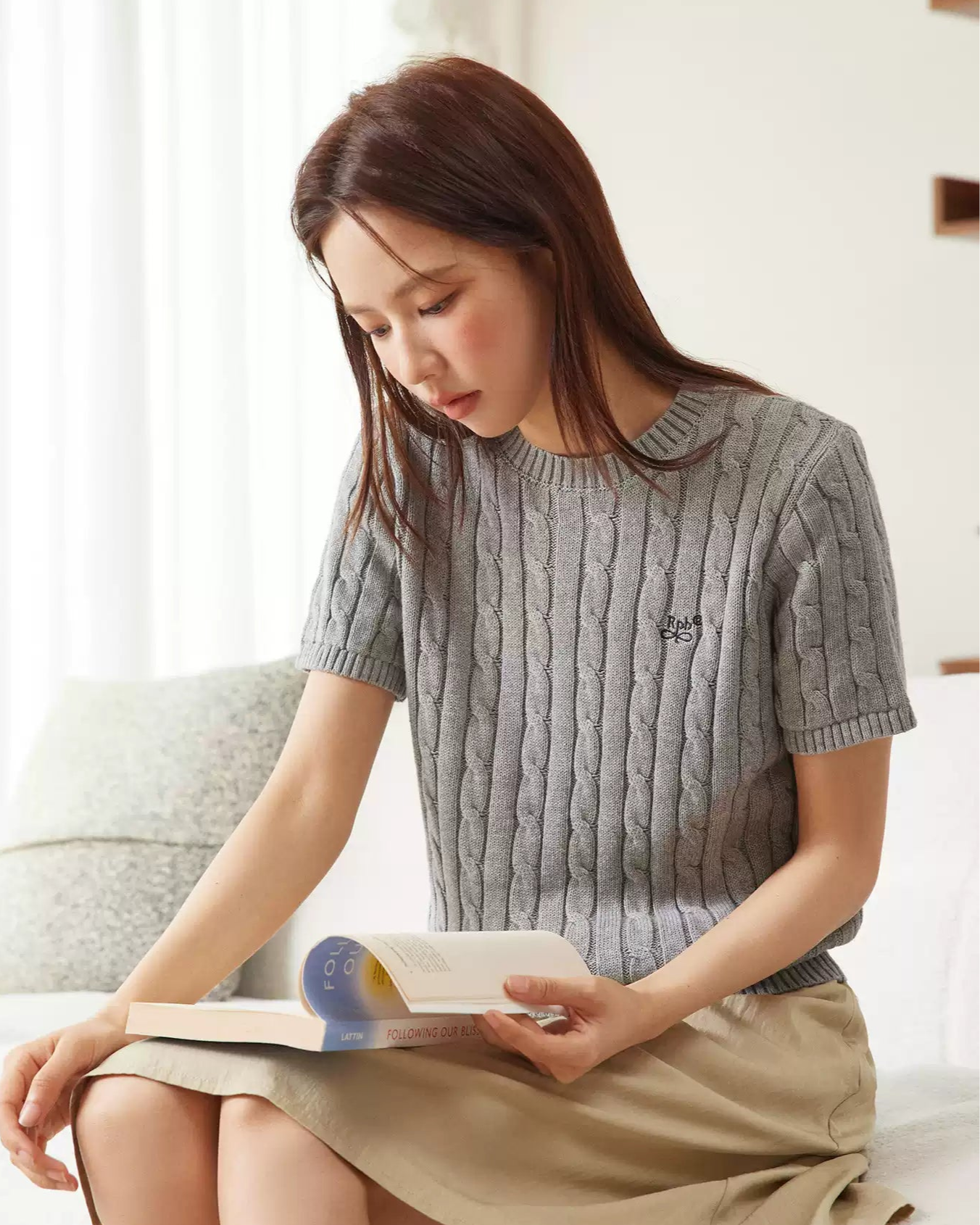 ケーブルテクスチャニット（トップス・全1色）