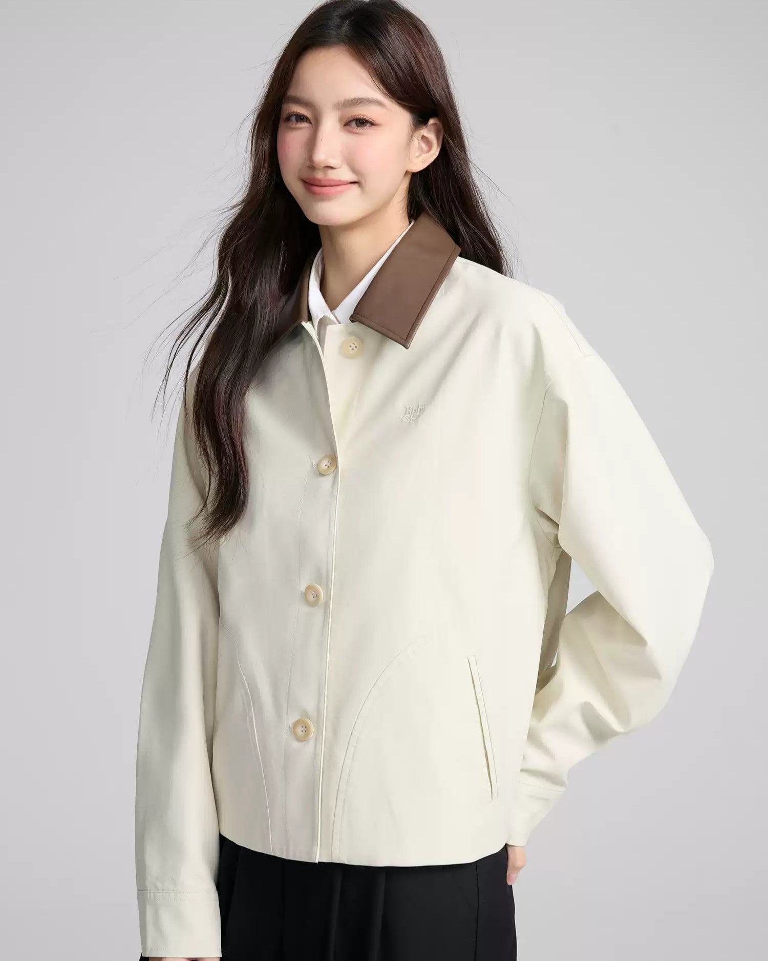 カジュアルラペルジャケット（トップス・全2色）