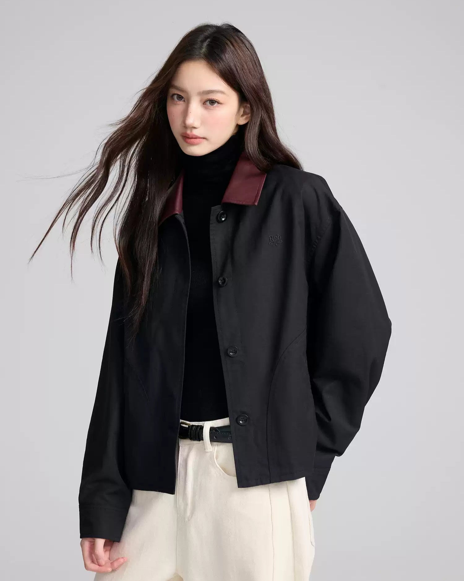 カジュアルラペルジャケット（トップス・全2色）