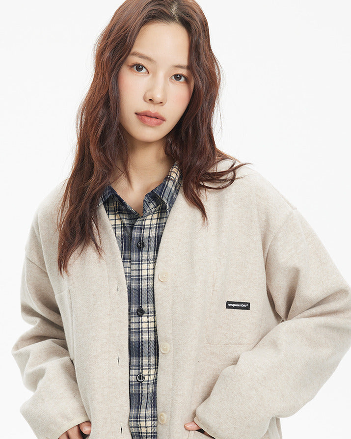 ブレストカーディガンジャケット（トップス・全1色）